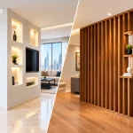 Gypsum Partition Vs Wooden partition